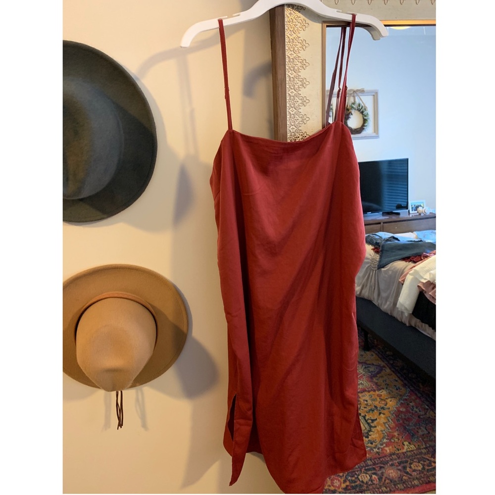 Express satin slip dress medium